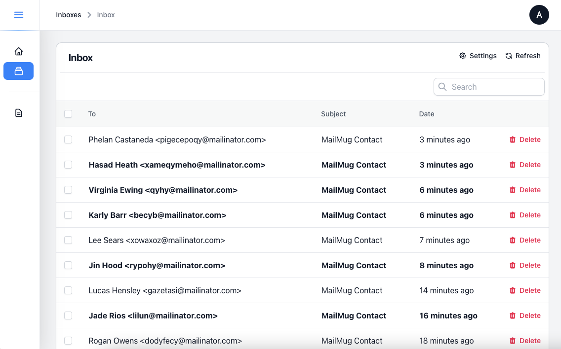 MailMug Dashboard